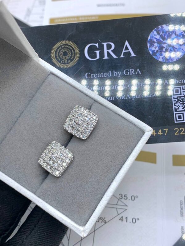 3 LAYERS SQUARE SHAPE EARRINGS
