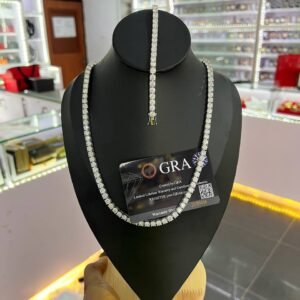 MOISSANITE NECKLACE BRACELET SET