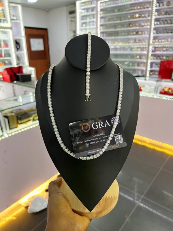 MOISSANITE NECKLACE BRACELET SET