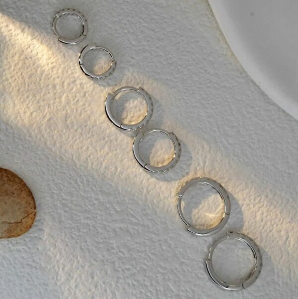 Diamond Hoop Earrings - Image 2