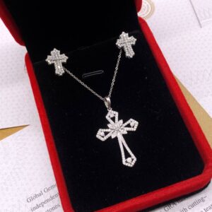 CROSS PENDANT & EARRING SET