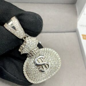 DOLLAR SIGN MONEY BAG PENDANT
