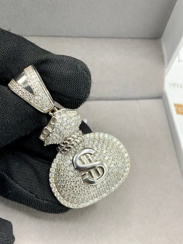 DOLLAR SIGN MONEY BAG PENDANT