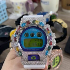 MOISSANITE STONED G-SHOCK WRISTWATCH