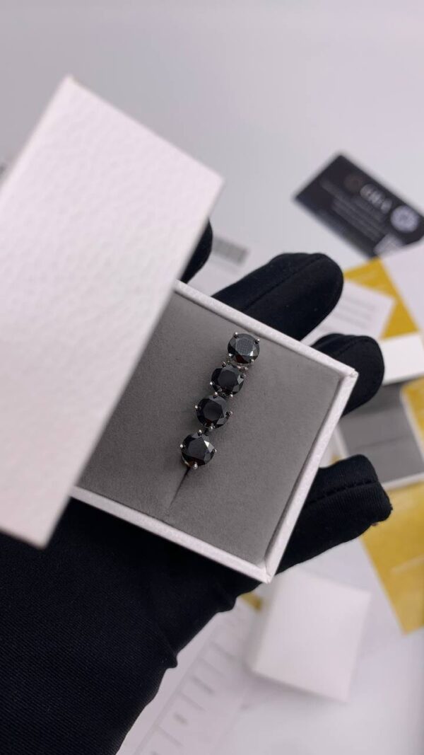 BLACK MOISSANITE EARRINGS - Image 2