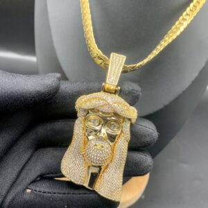 ZIRCONIA JESUS KING NECKLACE
