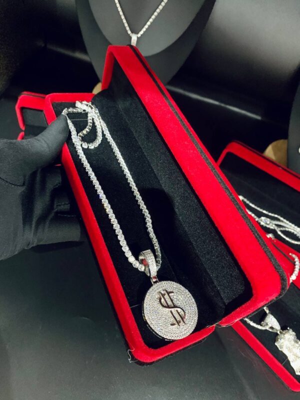 ZIRCONIA DOLLAR SIGN NECKLACE
