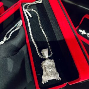 ZIRCONIA JESUS NECKLACE