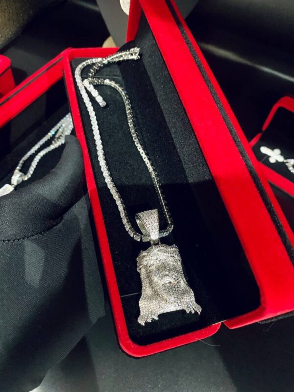 ZIRCONIA JESUS NECKLACE