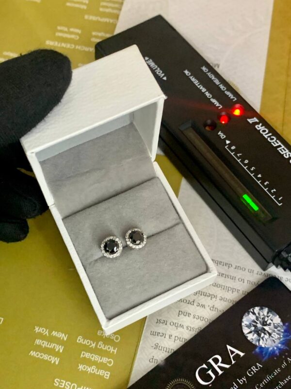 BLACK MOISSANITE EARRINGS