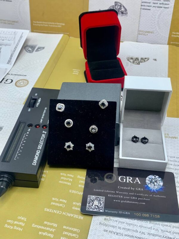 BLACK MOISSANITE EARRINGS
