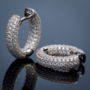 ZIRCONIA HOOP EARRINGS