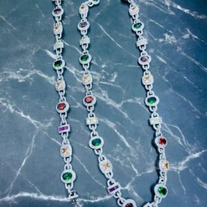 CUBIC ZIRCONIA NECKLACE AND BRACELET