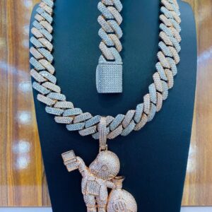 CUBIC ZIRCONIA NECKLACE AND BRACELETS